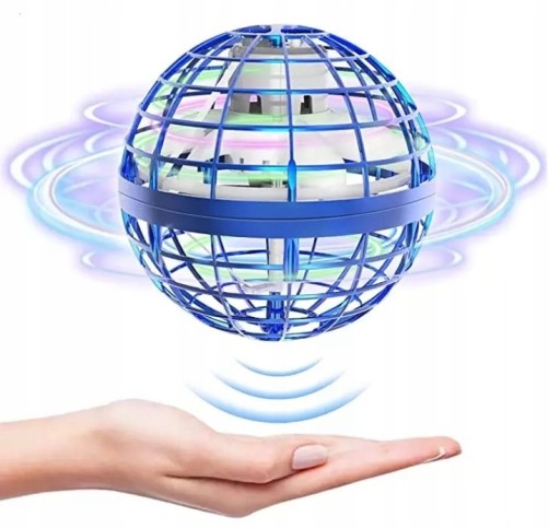 LATAJĄCY FIDGET SPINNER DRON UFO LED ŚWIECI zdalny kula