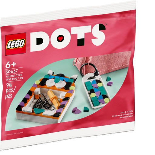 LEGO DOTS 30637 ZESTAW TACKA I ZAWIESZKA NA TORBĘ