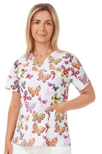 DAMSKA BLUZA MEDYCZNA 100% BAWEŁNA r.4XL