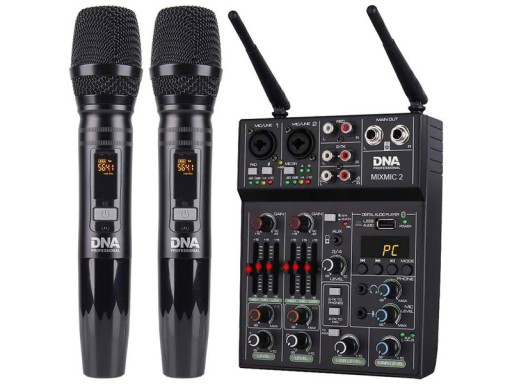 Mikser audio DNA MIXMIC 2 USB BT + 2 mikrofony