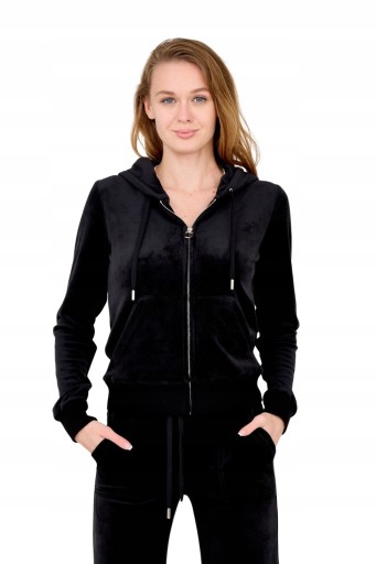 JUICY COUTURE Czarna bluza Robertson Hoodie L