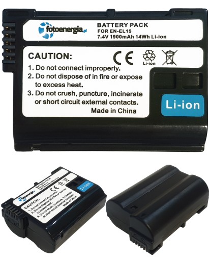 BATERIA AKUMULATOR EN-EL15 DO NIKON D500 D600 D610 D750 1900MAH 7.4V