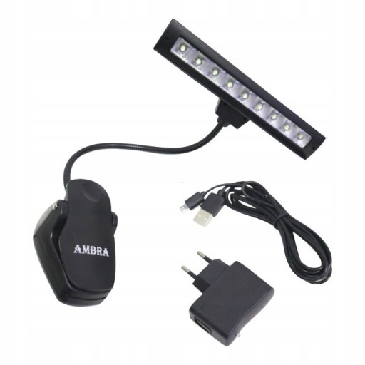 AMBRA SSL-01 LAMPKA PULPITOWA LED OŚWIETLENIE DO NUT NA PULPIT + ZASILACZ