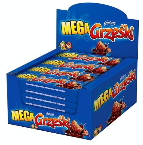 Wafelek GRZEŚKI MEGA w czekoladzie 48 g 32 szt