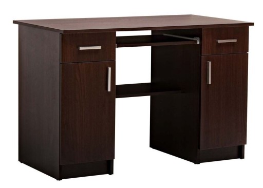 Biurko komputerowe 111 cm z półką wenge 4-AB