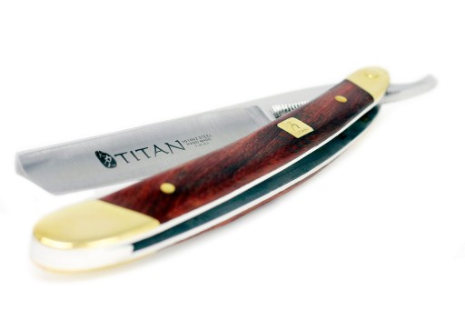 Brzytwa klasyczna do golenia TITAN zestaw Pas ETUI