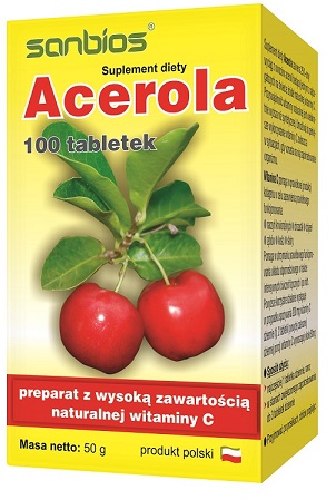 Acerola 100 tabletek SANBIOS