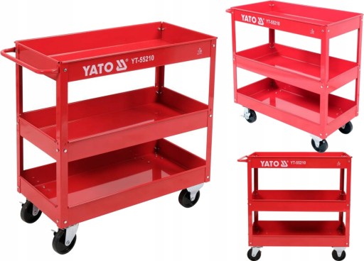 YATO YT-55210 WÓZEK WARSZTATOWY NARZĘDZIOWY 3 POZIOMY NOŚNOŚĆ MAX 130KG