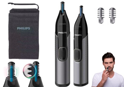 TRYMER DO NOSA BRWI USZU PHILIPS GOLARKA + ETUI
