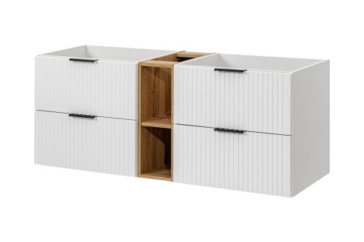 BIAŁA Szafka pod Umywalkę 140 cm REGAŁ Wotan RYFLE