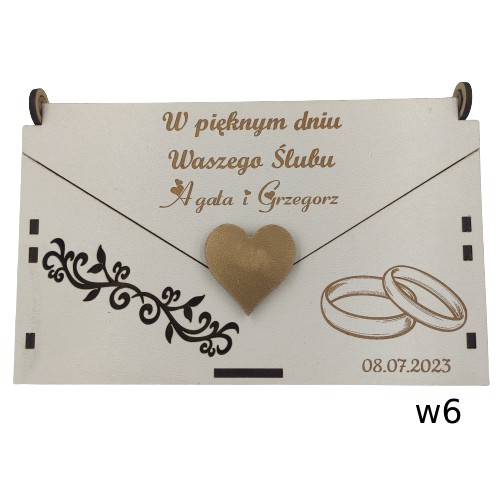 Pudełko koperta na pieniądze ślub wesele pamiątka