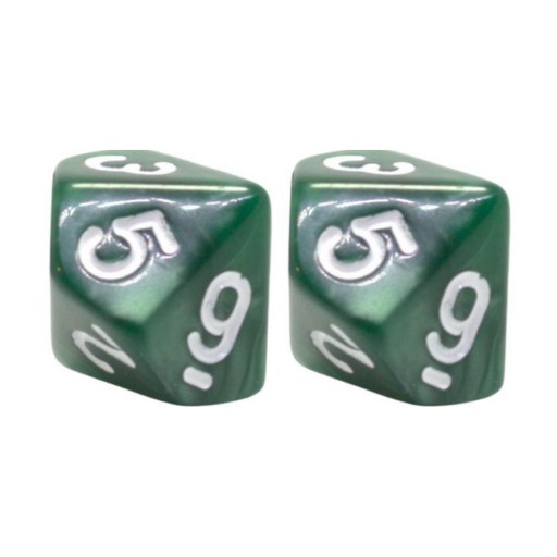ZESTAW 2 KOSTEK K10 RPG KOŚĆ DZIESIĘCIOŚCIENNA PAPROCI 0-9