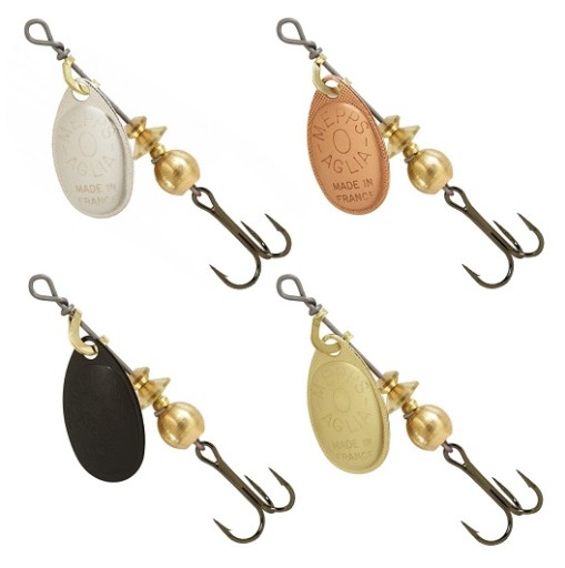 4 x MEPPS AGLIA Nr.0/2,5g SILVER GOLD COPPER BLACK