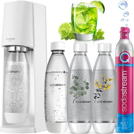 SATURATOR SYFON DO GAZOWANIA WODY SODASTREAM TERRA | BUTELKA 3x 1L + NABÓJ