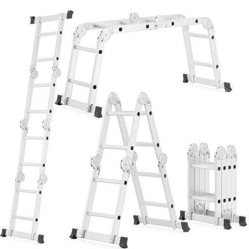 DRABINA aluminiowa przegubowa 4x2 HIGHER ławka