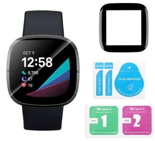 Szkło Hybrydowe 3D Folia 7H do FitBit VERSA 3 / FitBit SENSE