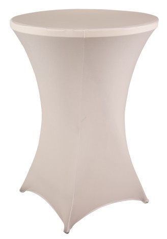Obrus pokrowiec do stołów koktajlowych 80cm biały