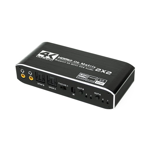 MATRIX HDMI 2.0 2x2 Switch Splitter Ekstrakt SPDIF