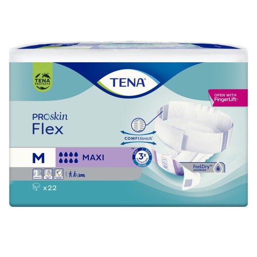 Pieluchomajtki TENA Flex Maxi M, 22 szt.