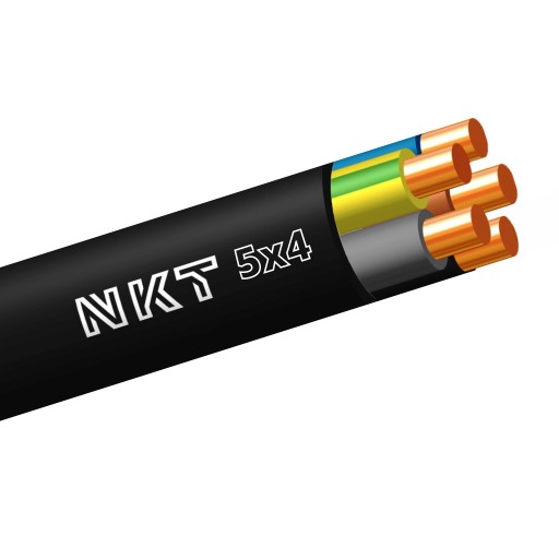 Przewód KABEL Ziemny YKY żo 5x4 NKT 0,6/1 kV 1mb NAJWYŻSZA JAKOŚĆ NKT 5 x 4