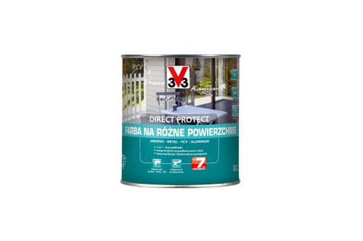 FARBA WIELOPOWIERZCHNIOWA V33 DIRECT PROTECT BIAŁY SATYNA 0,75L