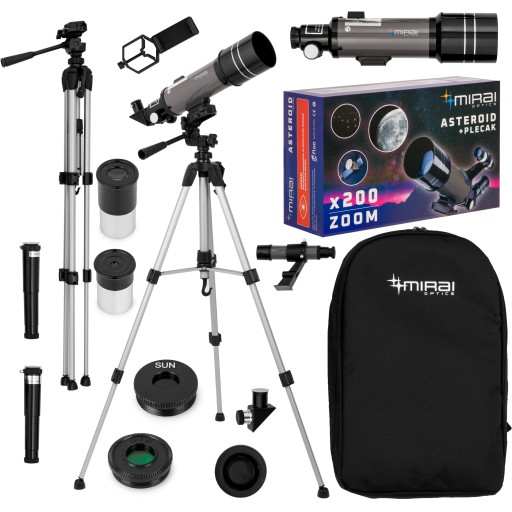 TELESKOP ASTRONOMICZNY MIRAI OPTICS ASTEROID F40070 ADAPTER SMARTFON PLECAK