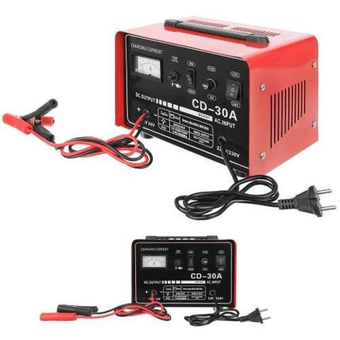 PROSTOWNIK SAMOCHODOWY DO AKUMULATORÓW 12V 24V 30A