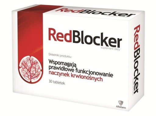 Redblocker 30 tabletek NA SKÓRĘ NACZYNKOWĄ