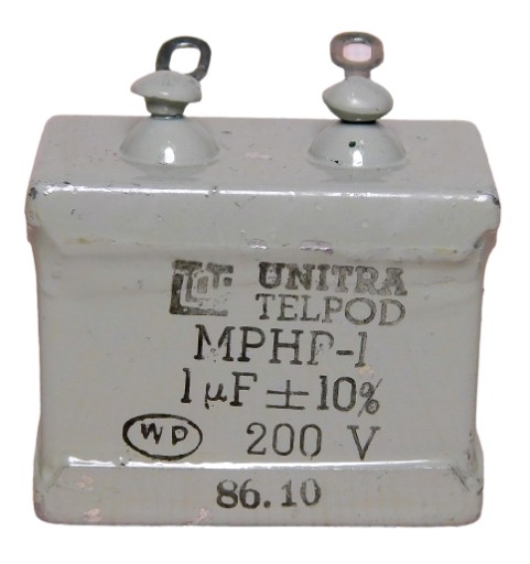 Kondensator 1uF 200V MPHP-1 UNITRA TELPOD NOS [R2]