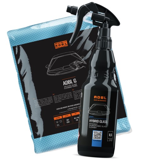 ADBL Hybrid Glass 500 ml + ADBL G zestaw do mycia szyb efekt hydrofobowy