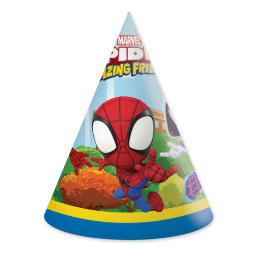CZAPECZKI PAPIEROWE SPIDEY I PRZYJACIELE 6 SZT