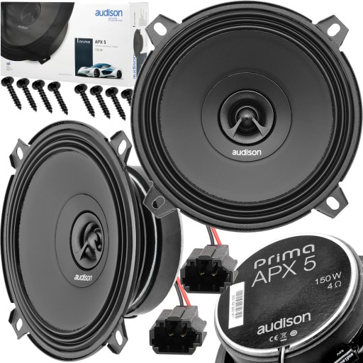 GŁOŚNIKI SAMOCHODOWE AUDISON APX 5 130mm 13cm DWUDROŻNE 150W + REDUKCJE