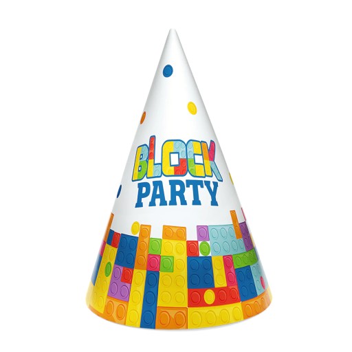 CZAPECZKI URODZINY IMPREZKI PRZYJĘCIA KLOCKI LEGO PARTY BLOCK KOLOROWE