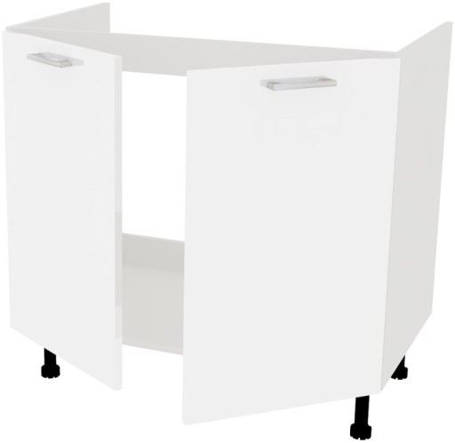 AKSEL BASIC biały połysk b_S90ZL_2F szafka kuchenna pod zlew