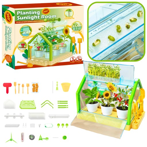 PRAWDZIWA MINI SZKLARNIA OGRÓD ZABAWKA EDUKACYJNA ZESTAW DIY ZRÓB TO SAM