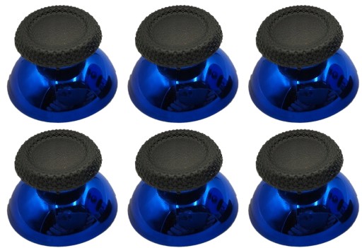 ZESTAW 6X GRZYBEK GAŁKA NA ANALOG DO PADA PS4 PS5 GRANATOWY - BŁYSZCZĄCY