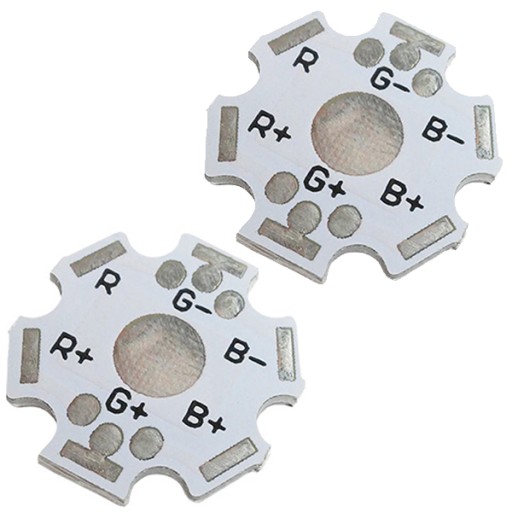 PODSTAWKA BAZA PCB STAR podstawa do DIOD POWER LED RGB 6 - PIN 2 SZTUKI