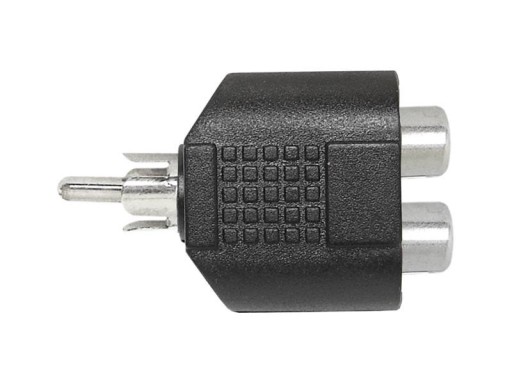 ROZDZIELACZ ROZGAŁĘŹNIK wtyk RCA- 2x gn. RCA CINCH