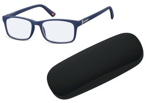 OKULARY PLUSY DO CZYTANIA BLUE LIGHT z ETUI +1.0