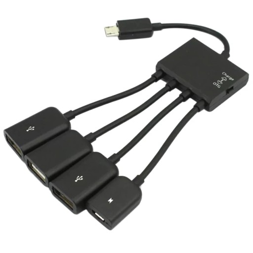 With Switch Charging Function OTG Micro-USB HUB One Drag Four Mobile Phone