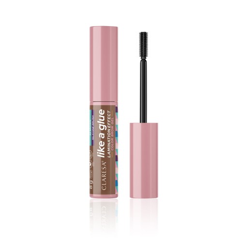 Claresa LIKE A GLUE Mocny żel do utrwalenia brwi Color Brow Gel 02 BROWN