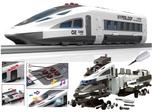INTERAKTYWNY POCIĄG PENDOLINO KLOCKI KONSTRUKCYJNE DO SKRĘCANIA ROZKRĘCANIA