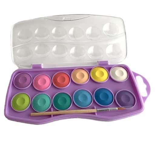 FARBY AKWARELOWE WODNE 12 KOL PASTELOWE COLORINO