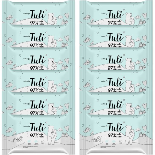 12x Chusteczki Wodne LUBA Tuli Woda i Aloes