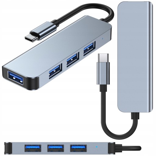 Adapter Thunderbolt 3 USB-C 3.1 4x USB do MacBook
