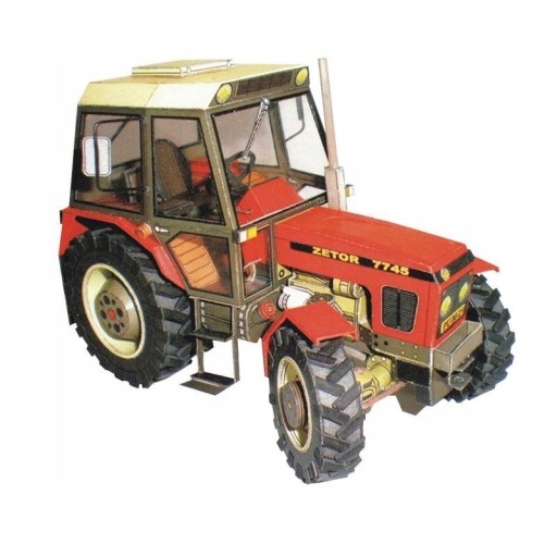 1:32 DIY czeski Zetor 7745-7211 Model karty ciągni