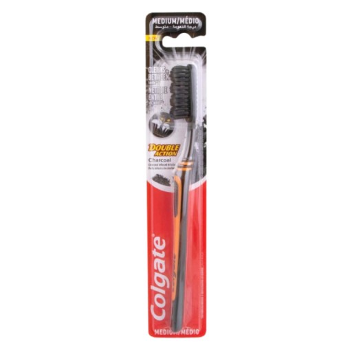 Colgate Double Action Charcoal szczoteczka do zębów średnia 1szt.