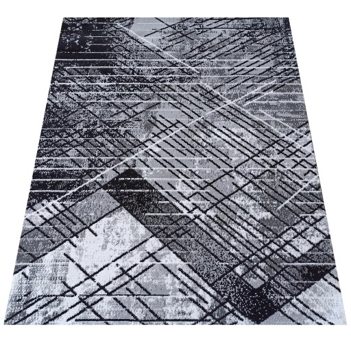Modny dywan 80x150 BCF Canvas Soho 14-szaro-czarny