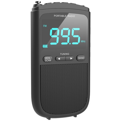 RADIO KIESZONKOWE PRZENOŚNE AM/FM USB HD LCD