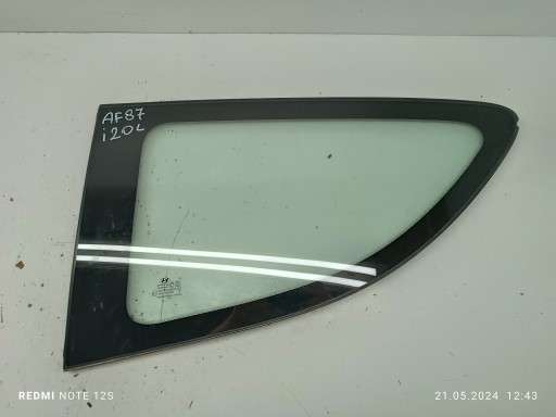 SZYBA LEWA BOCZNA TYŁ HYUNDAI I20 3D 09r.